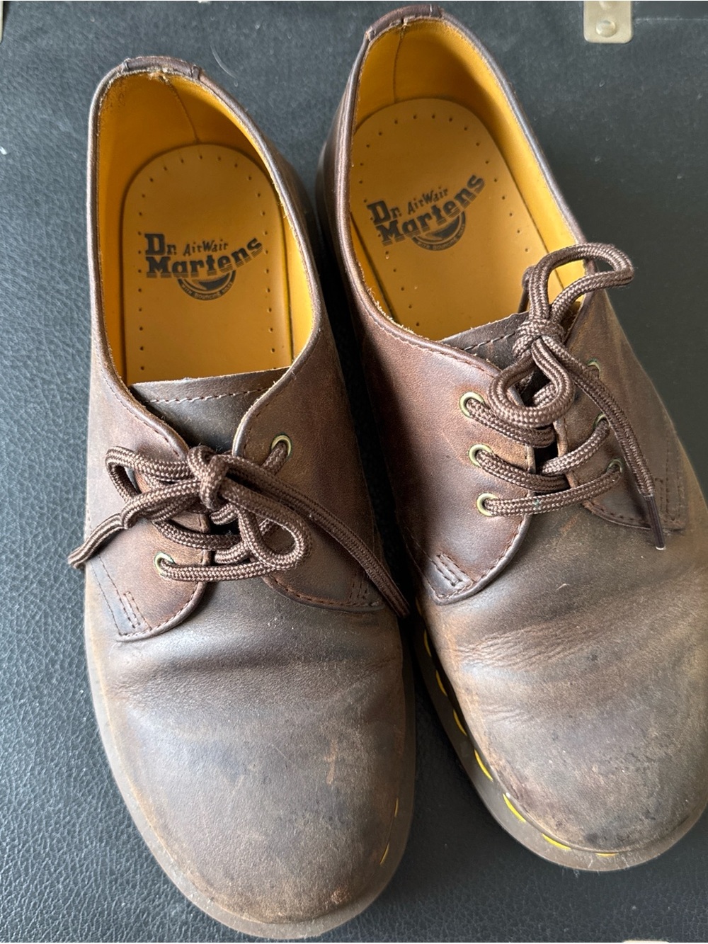 Dr. Martens 1460 Brown Crazy Horse Leather Derbies Mens US7 (fit like Men’s US8)